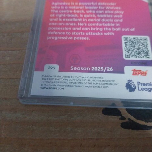 Emmanuel Agbadou Topps Premier League card like new