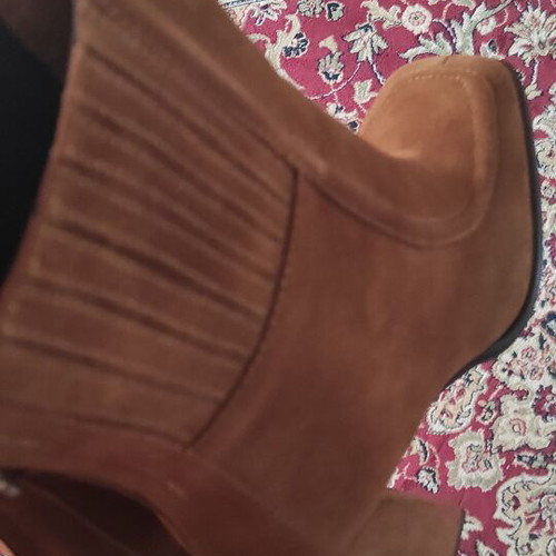 Castor ankle boots new leather brown size 40 heel 10 cm