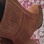 Castor ankle boots new leather brown size 40 heel 10 cm
