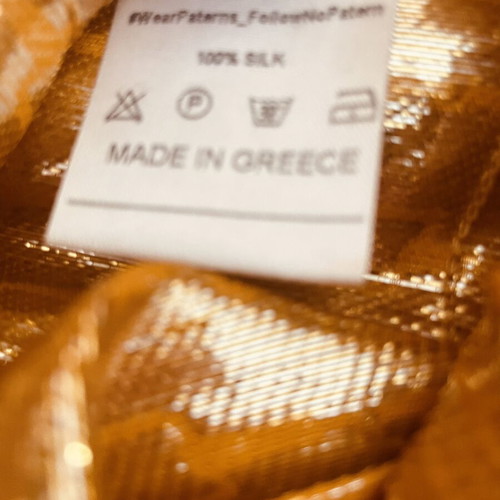 Nadia Rapti silk set like new, orange and gold