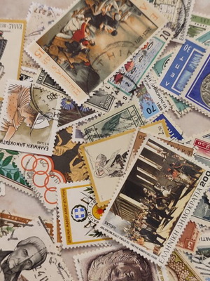 Greek stamps used, pack of 100+