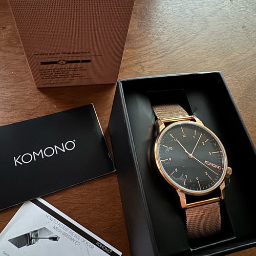Komono Winston Royale wristwatch rose gold new unisex