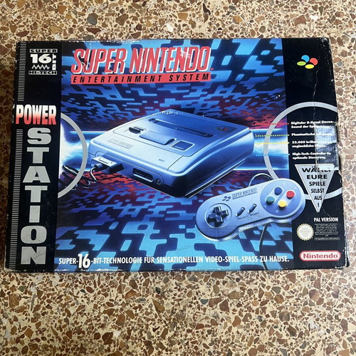 Super Nintendo Entertainment System (SNES) console, boxed