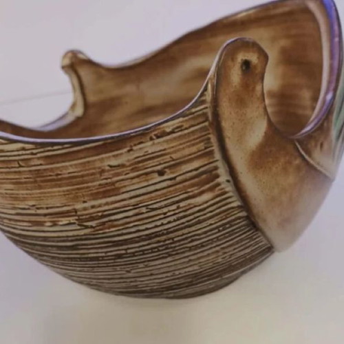 Vintage Handmade Ceramic Bowl Pyrolithos like new