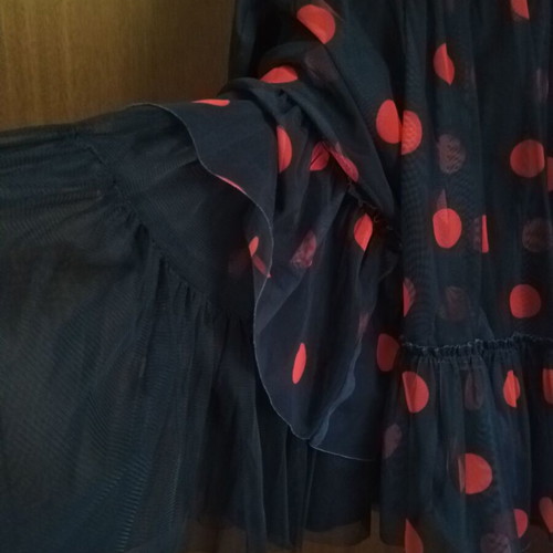 Energiers dress used for girl 4-5 years black with red polka dots