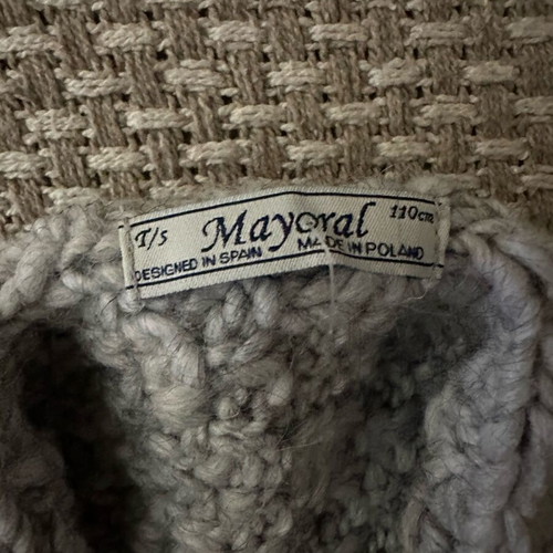 Mayoral knitted sleeveless sweater for children, grey, size 110