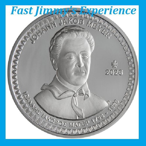 Official Silver Colored Proof Coin 10 Euro Ioannis Iakovos Mayer new