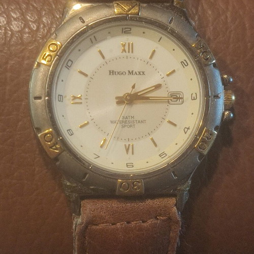 Hugo Maxx Eurodesign 18K Gold Plated Quartz Watch