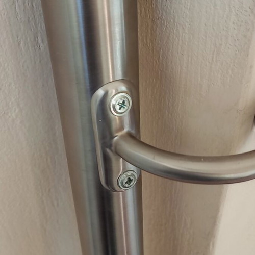 Inox handrail 140cm x 14cm perimeter like new