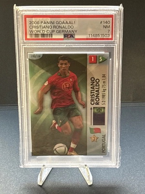 Panini Goaaal! 2006 Cristiano Ronaldo card used PSA 7