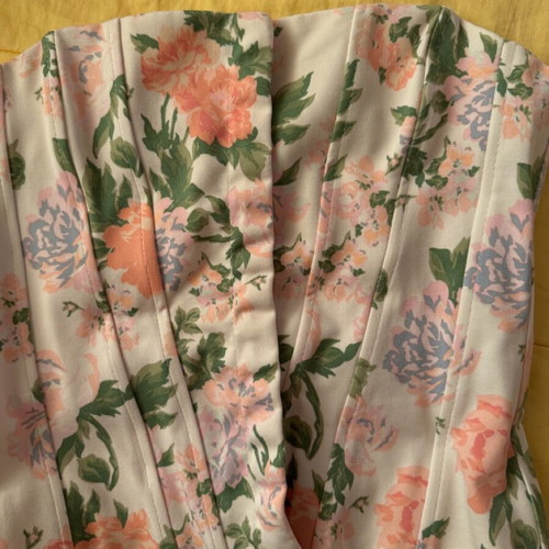 Zara floral corset top with pastel flowers like new, size XS
