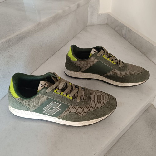 Lotto sneakers size 45, grey and green