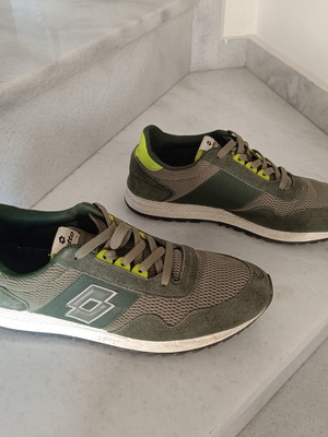 Lotto sneakers size 45, grey and green