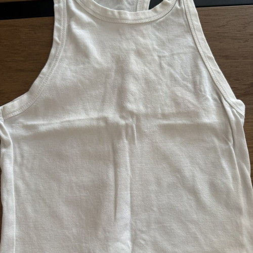 BSB crop top, large, white, slim fit