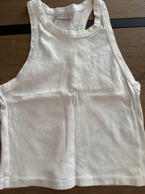 BSB crop top, large, white, slim fit