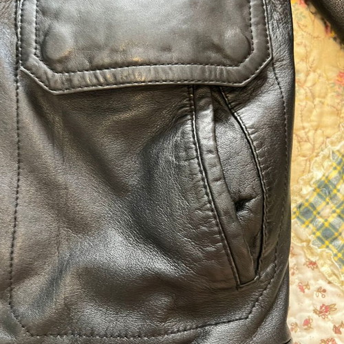 Prince Oliver leather men's jacket like new, size 50, black