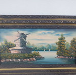 Oil painting on canvas 65×100 cm with carved frame like new
