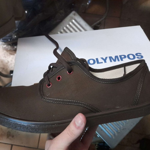 Olympos OL203 brown men's lace-up canvas shoes new
