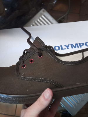 Olympos OL203 кафяви мъжки връзки платнени обувки нови