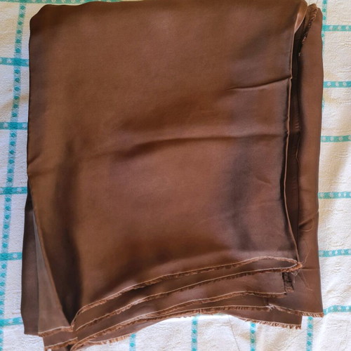 Brown satin fabric