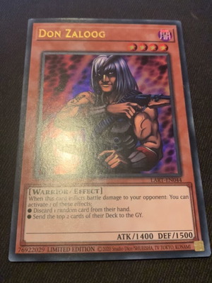 Don Zaloog Yu-Gi-Oh! card like new, ultra rare, vintage