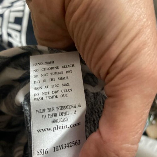 Philipp Plein men's tee shirt L like new, black and white