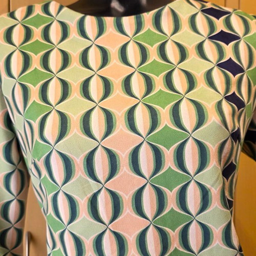 Sweet Miss dress like new, elastic, beige and green, size M-L