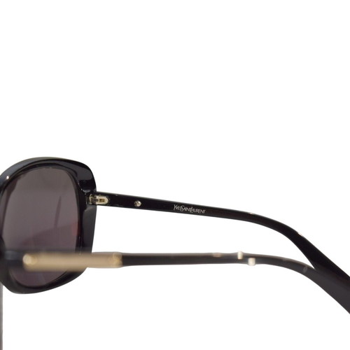 Yves Saint Laurent YSL 6234/S Oversized Butterfly Sunglasses, Black and Gold