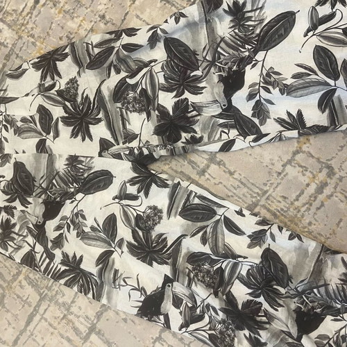 Mango women's summer pants with wide legs and Hawaiian print XL like new