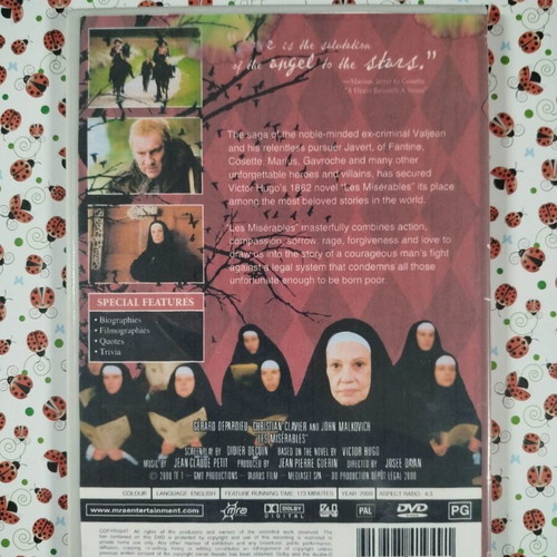Les Miserables DVD used with Greek subtitles