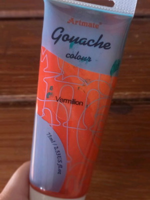 Acrylic paint orange like new in tube