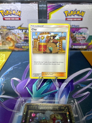 Pokemon card Clay Trainer Cosmic Eclipse