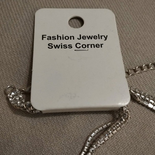 Long necklace with rhinestones new, nickel free