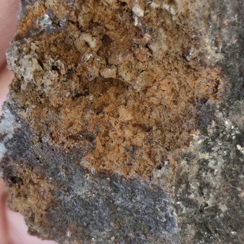 Gray siderite with calcite new, Greek