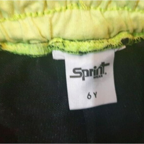 Sprint Wear kids shorts size 6, like new, black and yellow