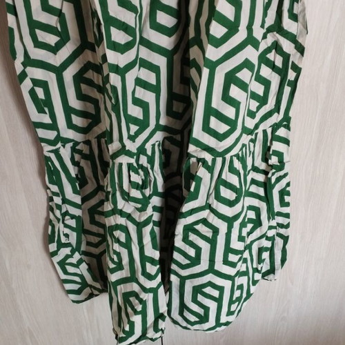 Zara spring dress used, beige and green, size M-L