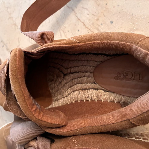 Ugg Suede Espadrille Sneakers Camel Size 36.5 Like New
