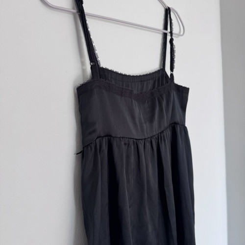 Satin mini dress black like new, size S