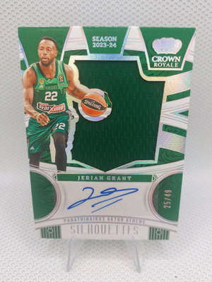 Κάρτα 2023-24 Crown Royale auto patch Jerian Grant σαν καινούργιο