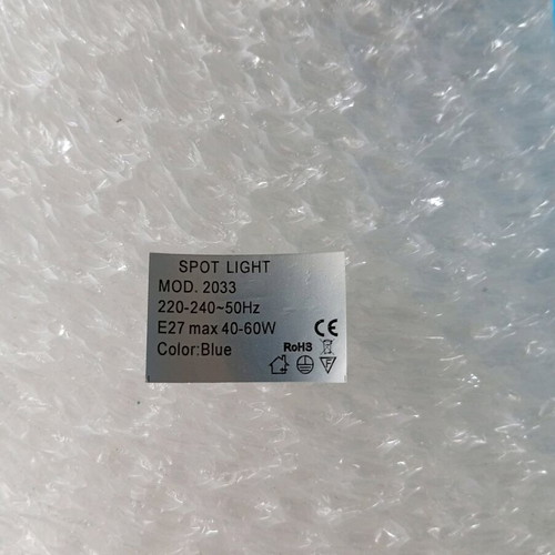 Blue ceiling pendant spot light like new
