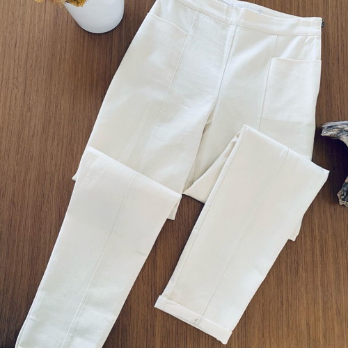 Ioanna Kourbela jeans new, ecru, high-waisted, fitted