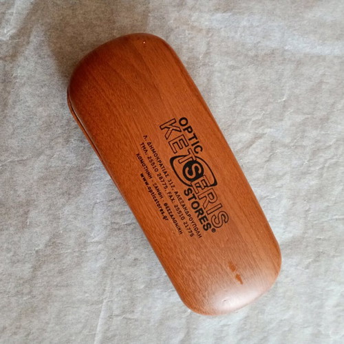Glasses cases used, black and brown