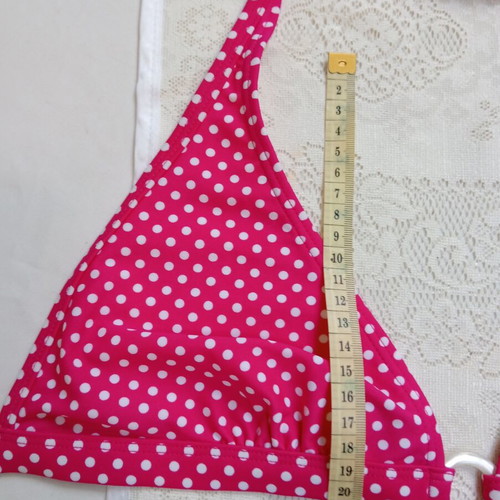 Next polka dot bikini in fuchsia and white, new, UK 14