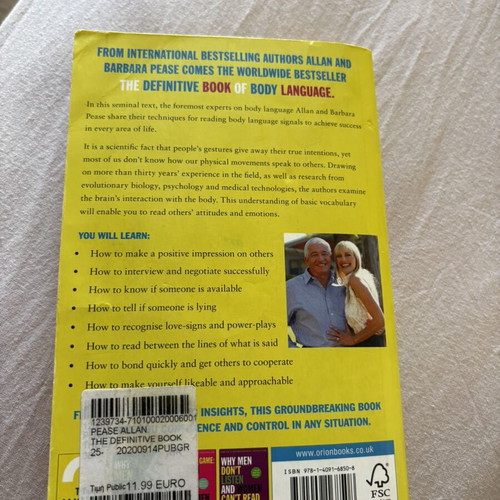 The Definitive Book of Body Language used, English