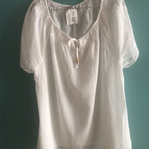 Airy blouse white, new, size XXXL, 100% cotton