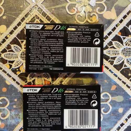 TDK D46 Audio Cassettes new, pack of 2, ferric type I