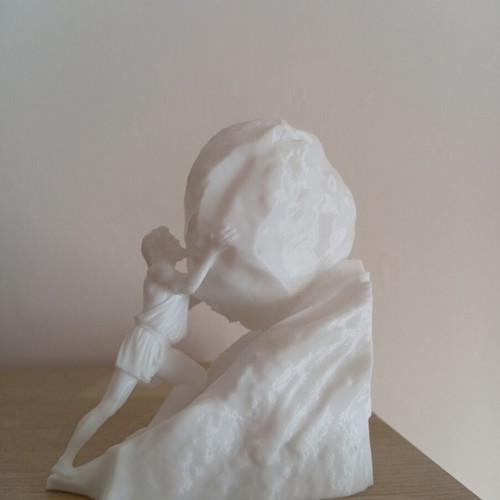 Sisyphus statue 3D print, modern decorative sculpture