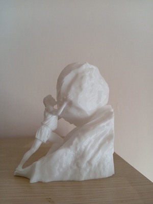 Sisyphus statue 3D print, modern decorative sculpture