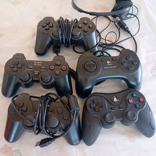 Various controllers used with free Sony headphones