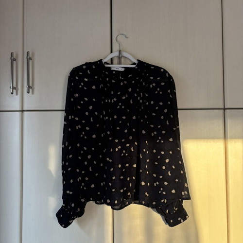 Mango women's shirt XL like new, black and blue